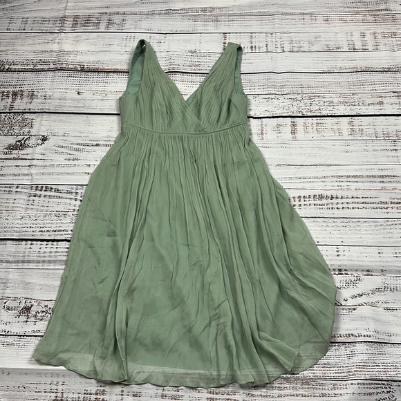 J crew Heidi green bridesmaid cocktail formal dress size 4P 4 petite - Picture 1 of 7